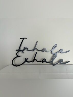 Inhale Metal Sign Wall Decor